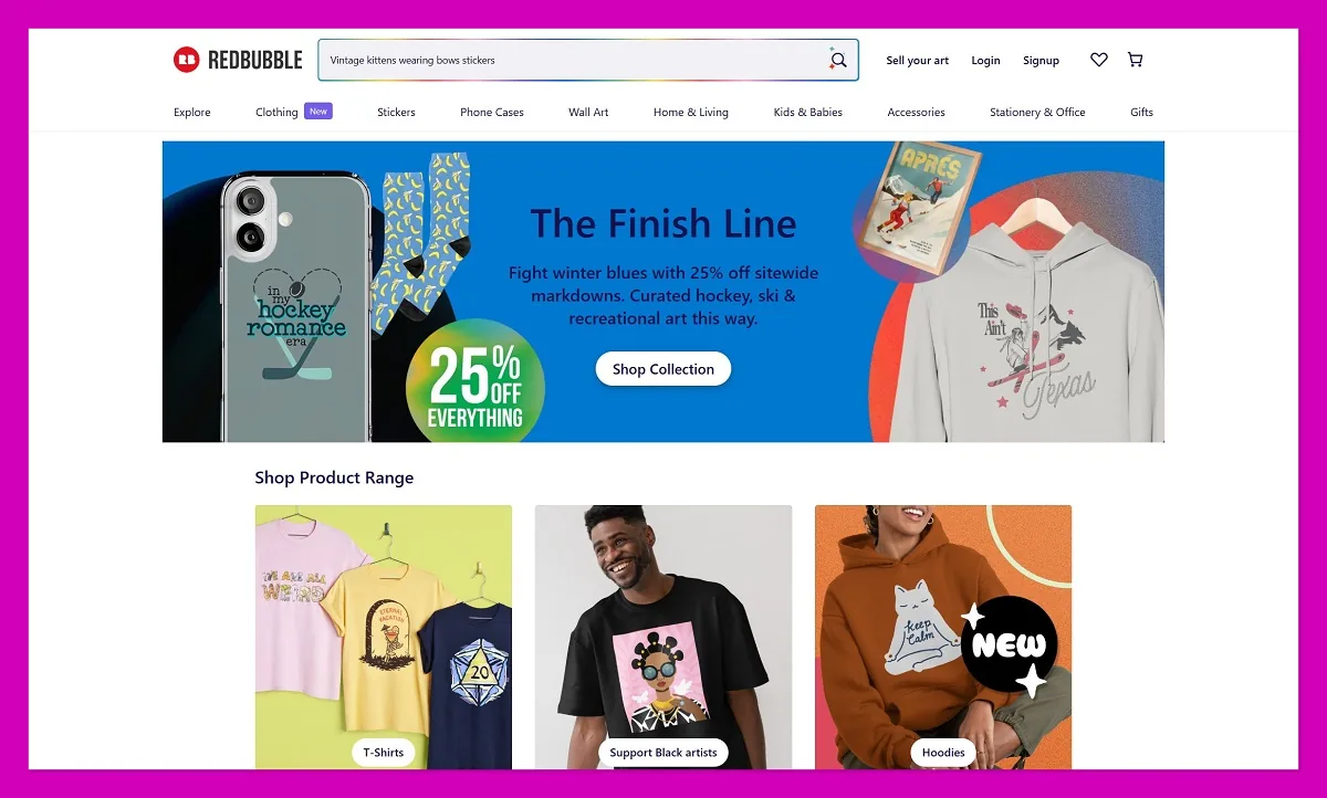 redbubble homepage 1