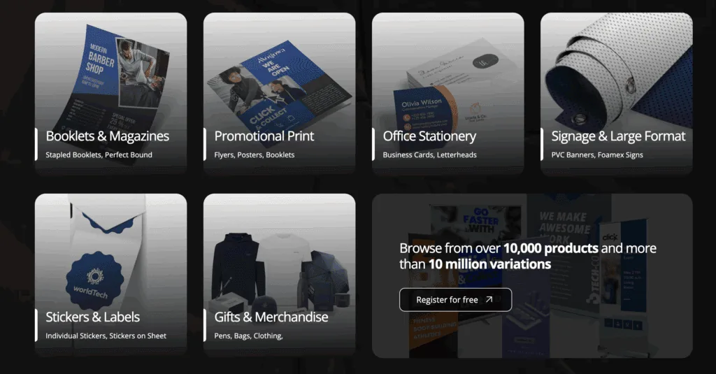 hello print product categories for printing