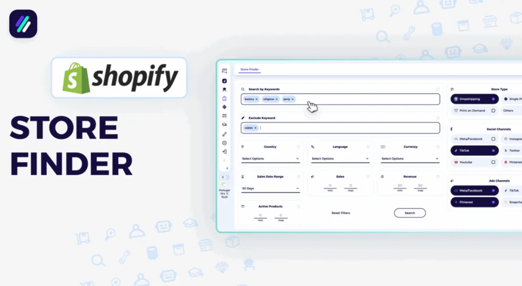 ZIKanalytics Shopify store finder
