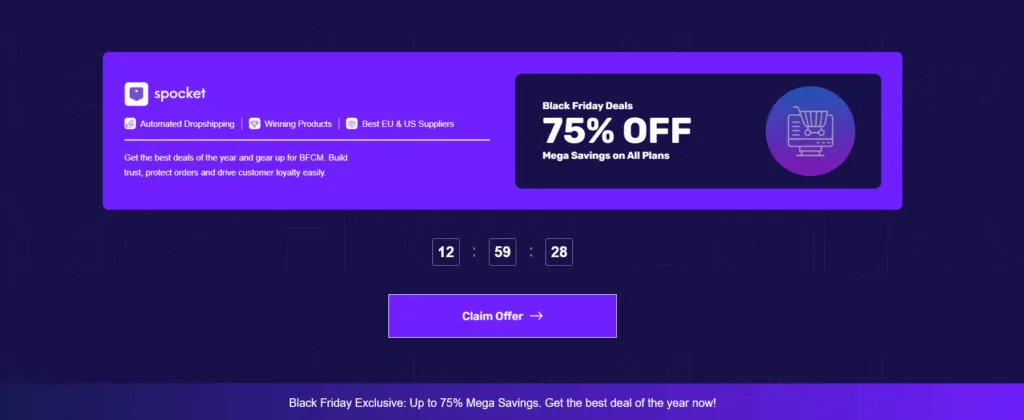 Spocket Black Friday offer