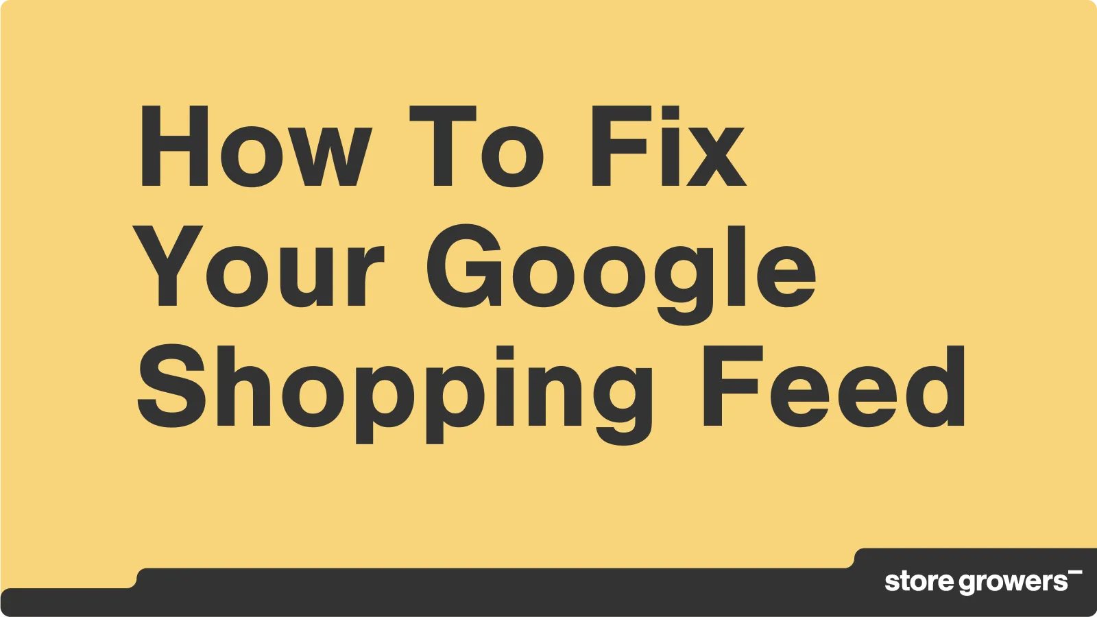 如何修复 Google Shopping Feed