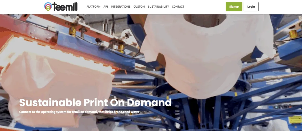 Teemill-homepage