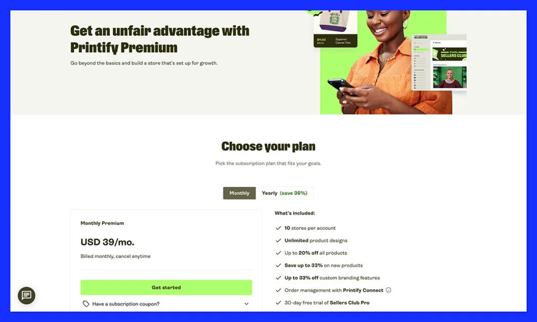 printify premium pricing