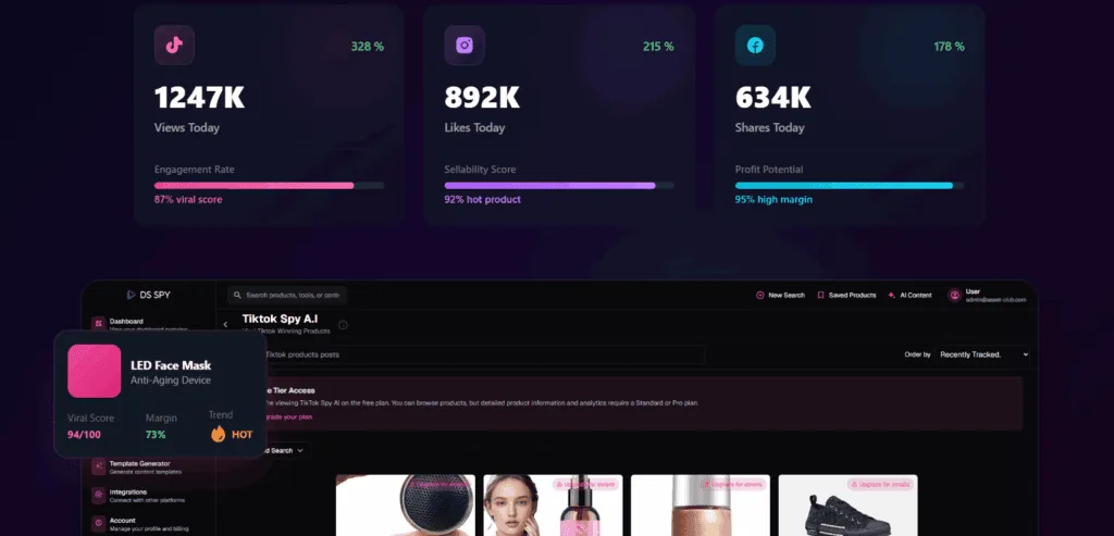Dropship Spy metrics