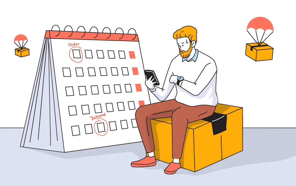 等待订单的男子