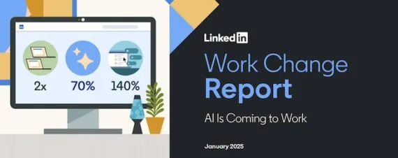 Screenshot of the cover of the LinkedIn "Work Change Report"