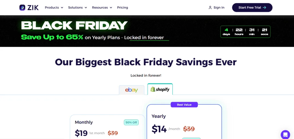 ZIK Analytics Black Friday offer