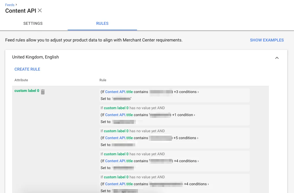 Google Merchant Center Feed Rules