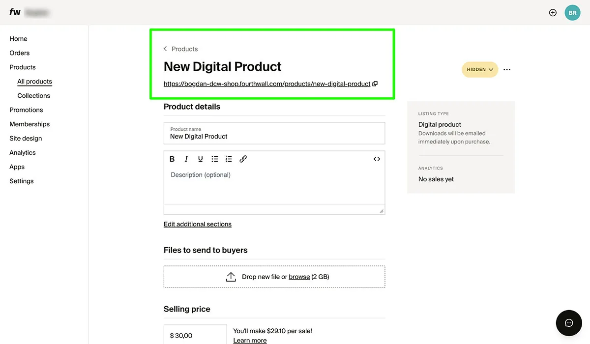 fourthwall digital product