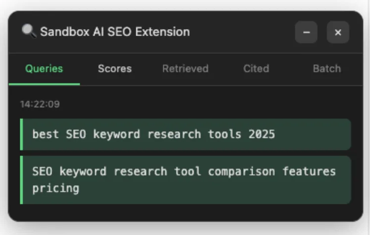 Chrome扩展程序结果截图