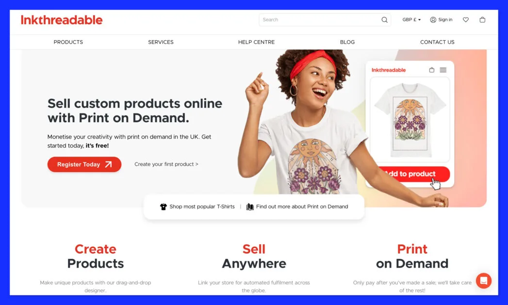 Inkthreadable homepage