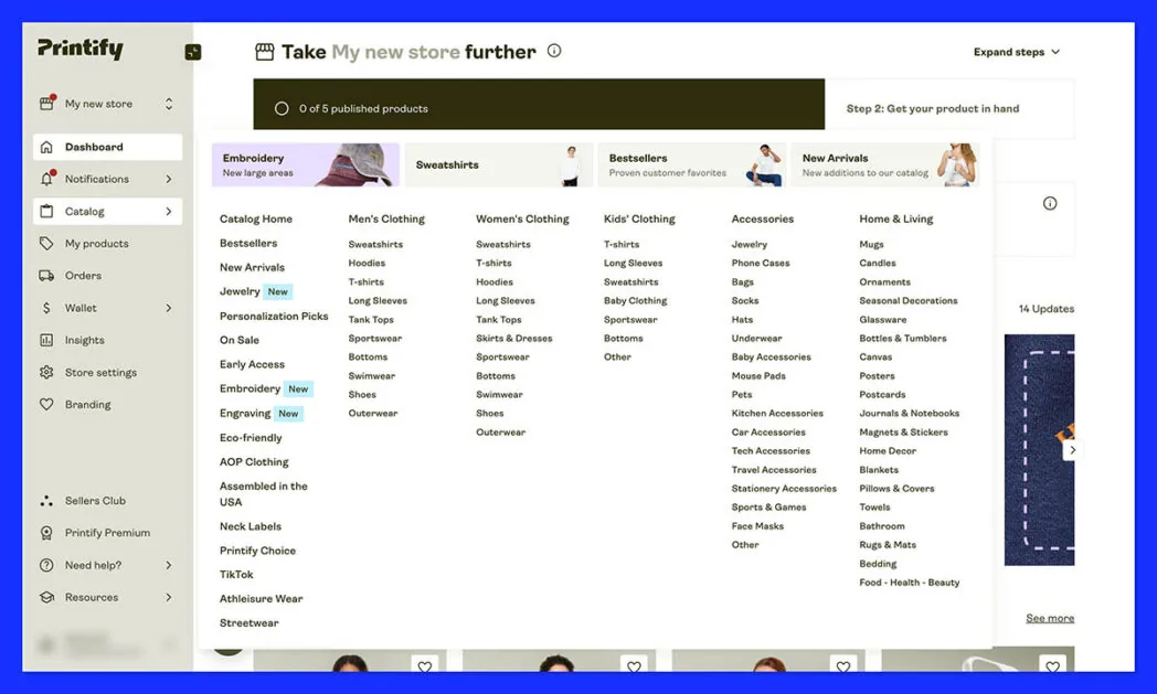 printify product catalog