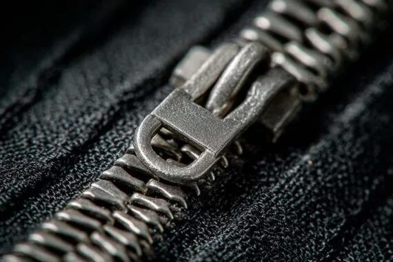 衣服上的拉链照片