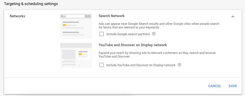 google shopping youtube and discover display network